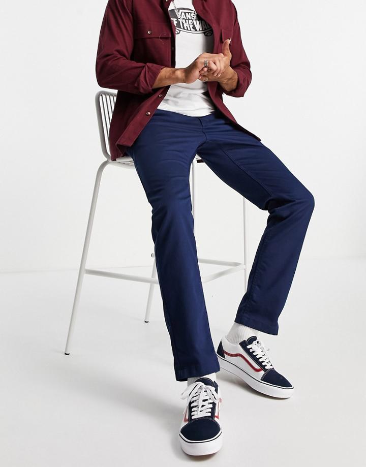 Vans Authentic Slim Chinos In Navy