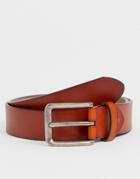 Only & Sons Leather Belt In Tan