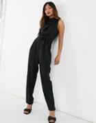 Bershka V-neck Puff Sleeve Blouse In Ecru Check-white