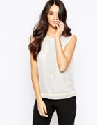 Traffic People Shimmer Tank Top - Cream