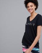 Esprit Gym Heritage Print Tee - Black