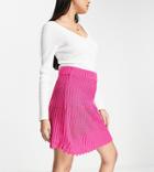 Missguided Flared Ribbed Mini Skirt In Hot Pink - Part Of A Set
