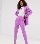 Asos Design Tall Dream Tapered Suit Pants In Lilac-purple