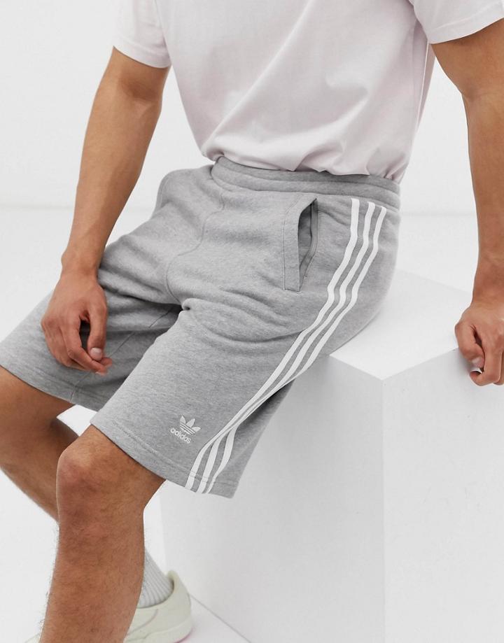 Adidas Originals Adicolor Essentials Shorts In Gray Heather-grey