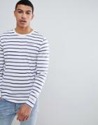 D-struct Striped Long Sleeve T-shirt - White