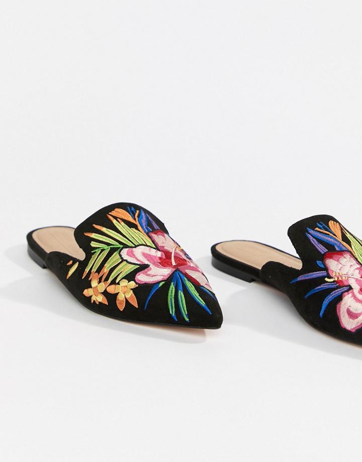 Asos Design Leyla Embroidered Slipper Mule - Multi