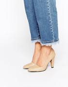 Warehouse Croc Effect Pumps - Neutral