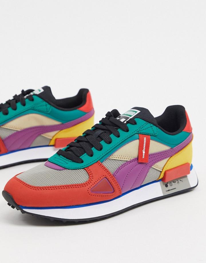 Puma X The Hundreds Future Rider Sneakers In Multi