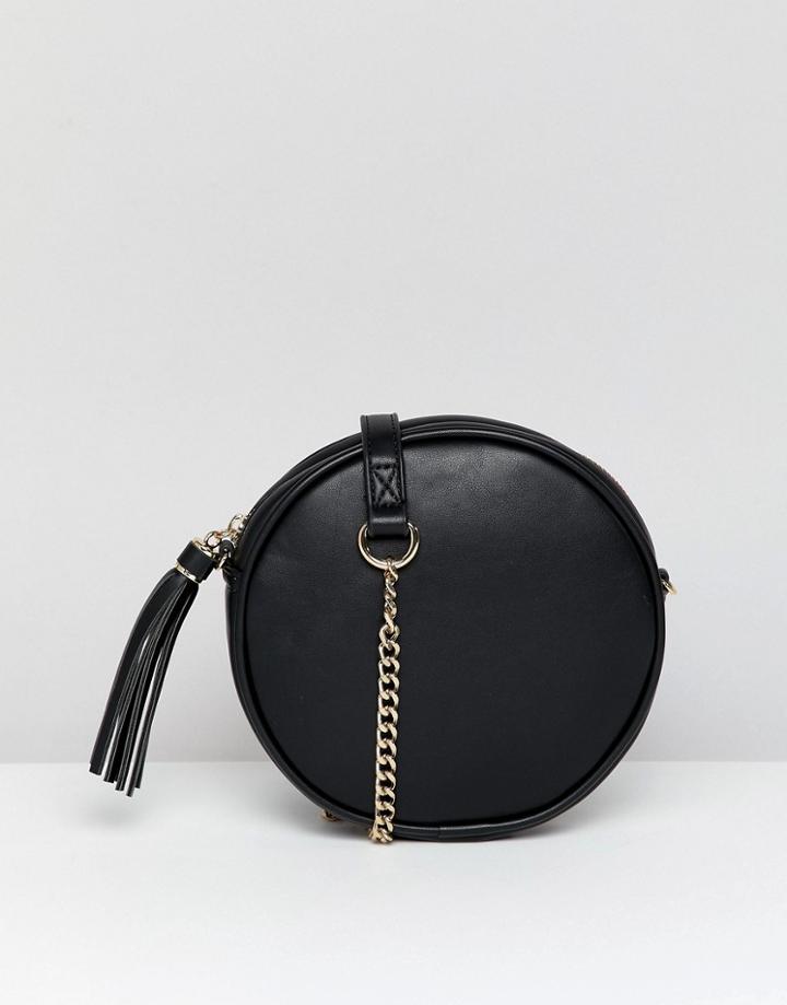 Miss Selfridge Circle Crossbody Bag - Black