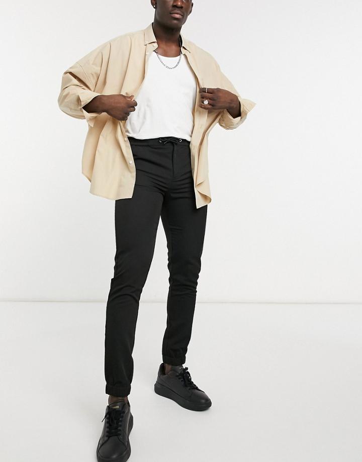 Asos Design Skinny Smart Sweatpants In Black