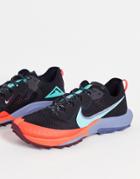 Nike Running Trail Terra Kiger 7 Sneakers In Black/dynamic Turquoise