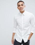 Esprit Slim Fit Cotton Poplin Shirt In White - White
