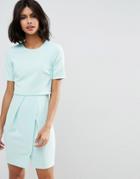 Asos Textured Double Layer Mini Wiggle Dress - Mint