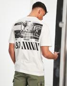Only & Sons Oversized T-shirt With New York Back Print In White