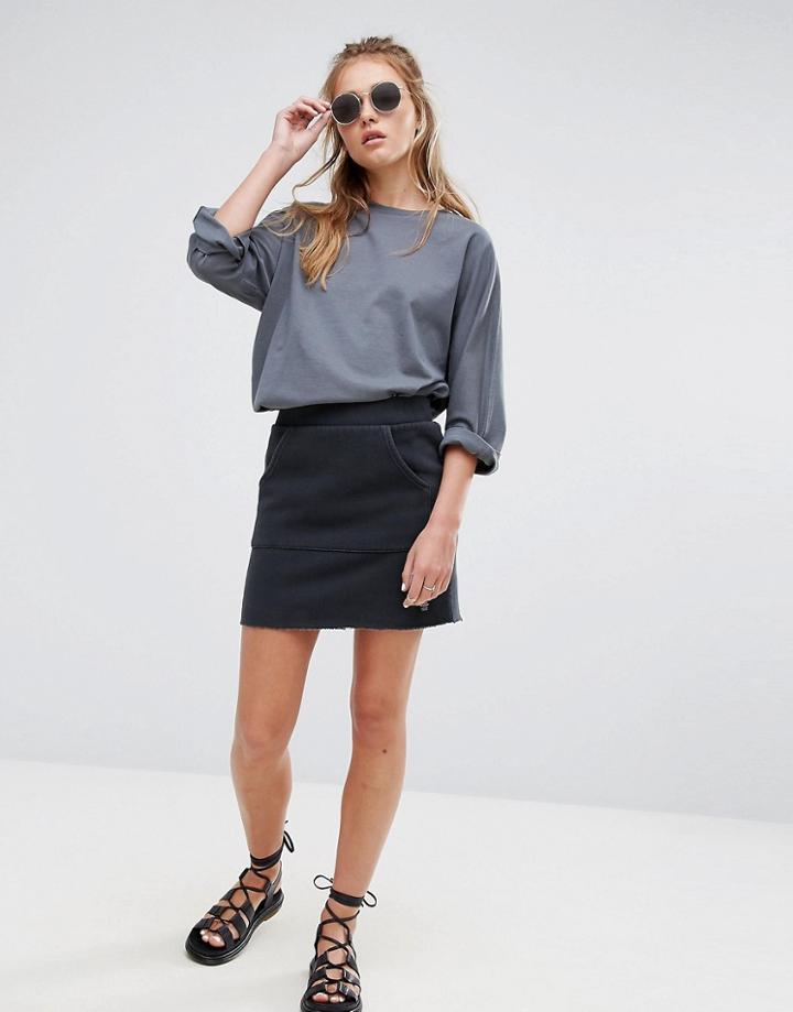 Cheap Monday Cotton Mini Skirt With Pocket - Black