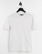 Asos Design T-shirt With Crew Neck In Light Gray - Gray-grey