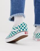 Vans Old Skool Checkerboard Sneakers In Green