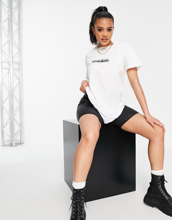 Napapijri Box T-shirt Dress In White