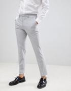 Burton Menswear Slim Fit Suit Pants In Light Gray - Gray