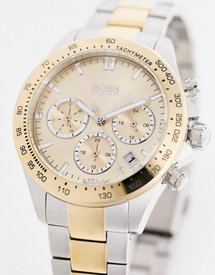 Boss Mixed Metal Watch In Gold 1502618