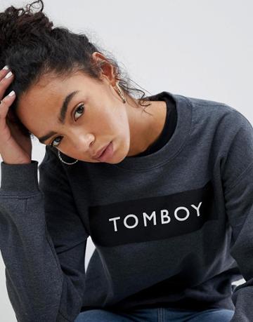 Adolescent Clothing Tomboy Sweatshirt - Gray