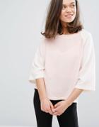 Monki Two Tone Blouse - Pink