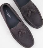 Silver Street Wide Fit Suede Tassel Driver Shoes In Gray Suede-grey