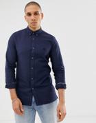 Lacoste Slim Fit Logo Shirt-navy