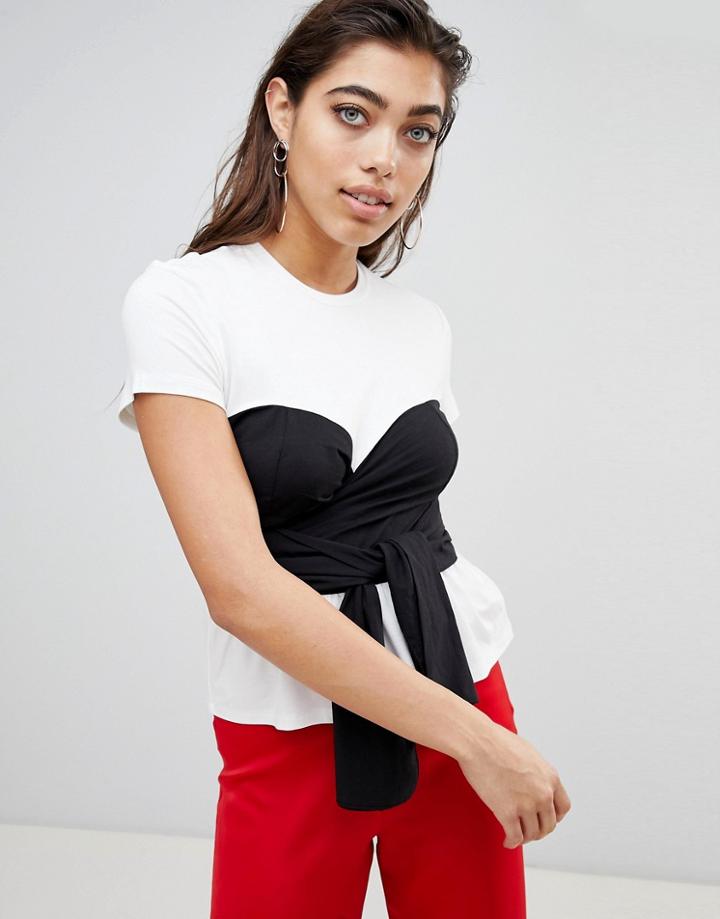 Ivyrevel T Shirt With Contrast Bustier - Black