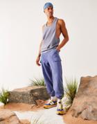 Asos Design Waffle Tank Top In Gray-grey