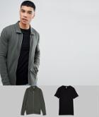 Asos Muscle Harrington Jacket And Muscle T Shirt Multipack - Multi