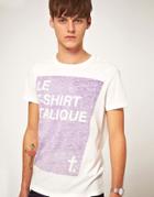 Asos T-shirt With Reverse Bold Print - White