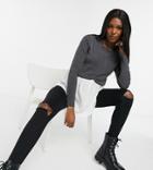 New Look Maternity 2-in-1 Sweater With Undershirt Detail In Gray-grey