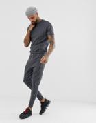 The Couture Club Joggers In Gray Pin Stripe - Gray