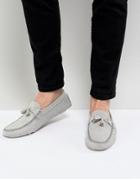 Ted Baker Erbonn Suede Loafers In Light Gray - Gray