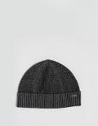 Ted Baker Beanie Hat Waffle Knit - Gray