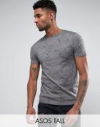 Asos Tall T-shirt In Gray Wash - Gray