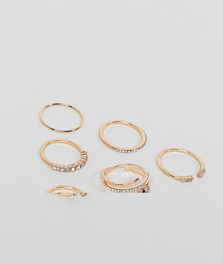 Aldo Snake Head 3 Pack Stackable Rings - Gold