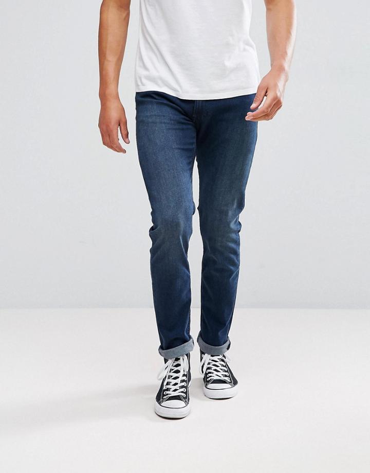 Lee Jeans Luke Skinny Fit Jeans In Dark Used Blue - Blue
