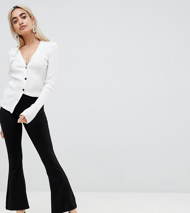 Asos Design Petite Basic Kick Flare Leggings-black
