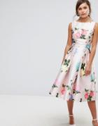 Chi Chi London Printed Satin Midi Dress - Multi