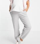 Asos Design Maternity Under The Bump Ultimate Sweatpants In Gray Heather-grey