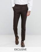 Number Eight Savile Row Skinny Suit Pant - Brown