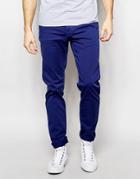 Sisley Five Pocket Pants In Slim Fit - Blue
