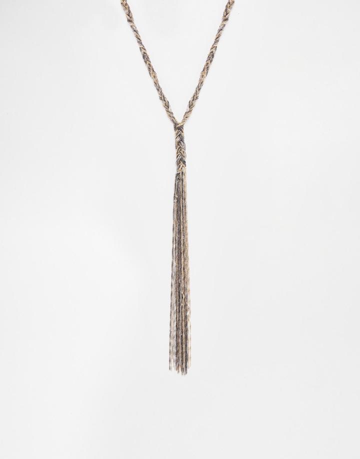 Coast Evie Plaited Multichain Necklace - Gold