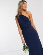 Tfnc Bridesmaid Multiway Maxi Dress In Navy-blues