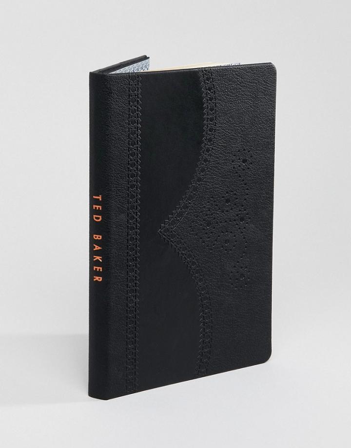 Ted Baker Brogue A5 Notepad - Black