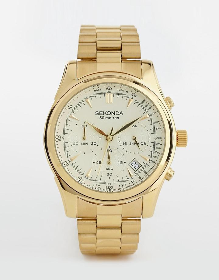 Sekonda Watch In Gold Stainless Steel 1019 - Gold