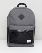 Spiral Mesh Backpack In Charcoal & Black - Gray