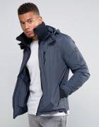 Firetrap Hooded Funnel Neck Jacket - Navy